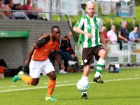 006 2016 Genemuiden Oranje Nassau  03-09-2016: Voetbal: SC Genemuiden v Oranje Nassau: Genemuiden / Josha Ottens (l) of Oranje Nassau, Martijn Jansen (r) of Genemuiden / Hoofdklasse B zaterdagamateurvoetbal /