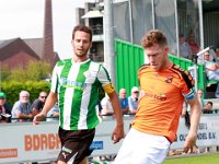 007 2016 Genemuiden Oranje Nassau  03-09-2016: Voetbal: SC Genemuiden v Oranje Nassau: Genemuiden / Anne van der Kolk (l) of Genemuiden, Robert Pomstra (r) of Oranje Nassau / Hoofdklasse B zaterdagamateurvoetbal /