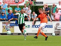 010 2016 Genemuiden Oranje Nassau  03-09-2016: Voetbal: SC Genemuiden v Oranje Nassau: Genemuiden / Omar Kavak (l) of Genemuiden, Melle Kuipers (r) of Oranje Nassau / Hoofdklasse B zaterdagamateurvoetbal /