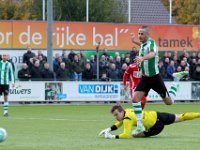 028 2016 Genemuiden Barneveld  05-11-2016: Voetbal: SC Genemuiden v SDVB: Genemuiden / Jeroen van Binsbergen (l) of SDV Barneveld, Omar Kavak (r) of Genemuiden / : SC Genemuiden, SDVB, SDV Barneveld, Jeroen van Binsbergen, Omar Kavak